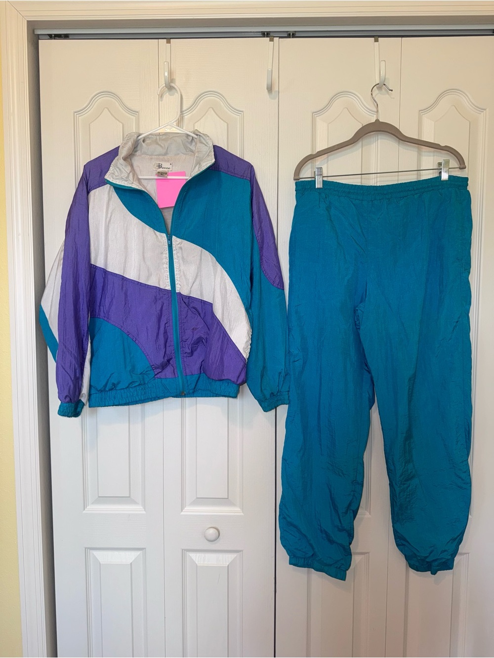 bocoo Teal and Silver Colorblock Zip Jacket